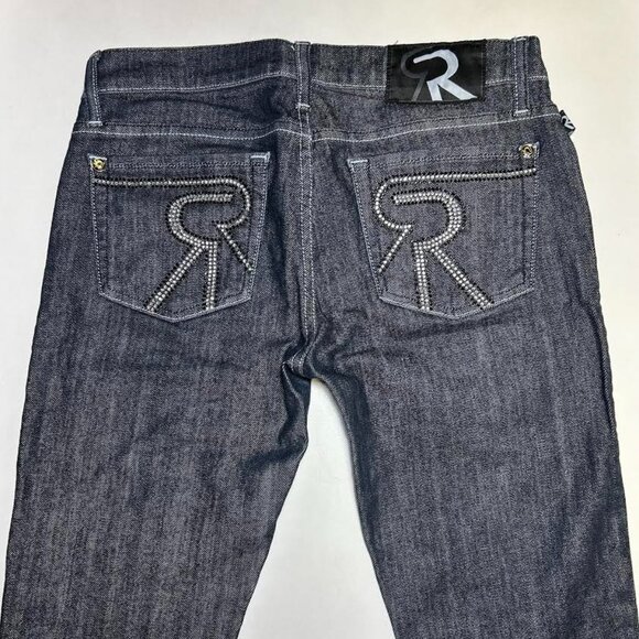 ROCK & REPULIC Dark wash Rhinestone jeans - Picture 1 of 4